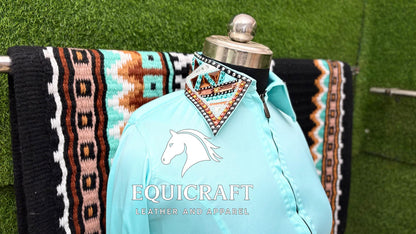 Rhinestone Western Show Shirt & Wool Saddle Blanket | Showmanship Apparel Set