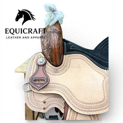Western Leather Saddle Hand tooled Leather saddle-All sizes