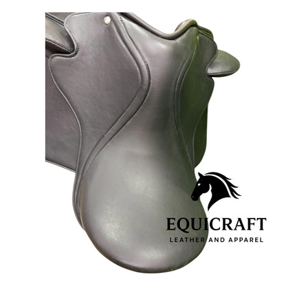 Black Leather Dressage Saddle | Long Flap English Saddle