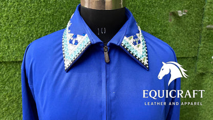 Western Showmanship Combo | Rhinestone Shirt & Handwoven Wool Blanket | Horse Show Outfit Set (All Sizes)