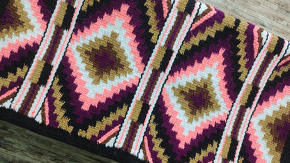 Purple Pink Wool Western Saddle Blanket  Horse Pad Rodeo Ranch Tack Diamond Show Blanket |