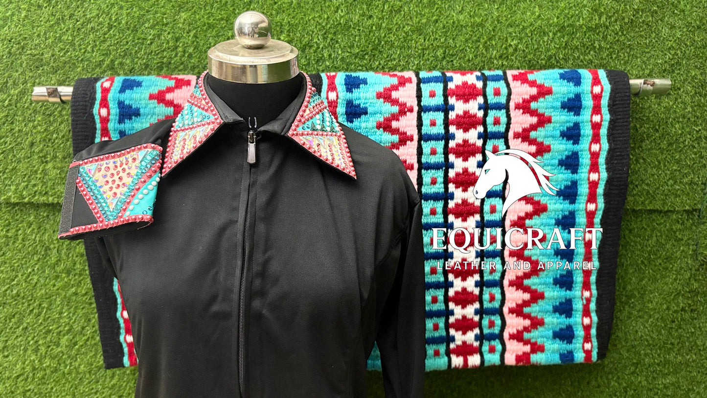 Rhinestone Show Shirt & Wool Saddle Blanket | Western Showmanship Apparel