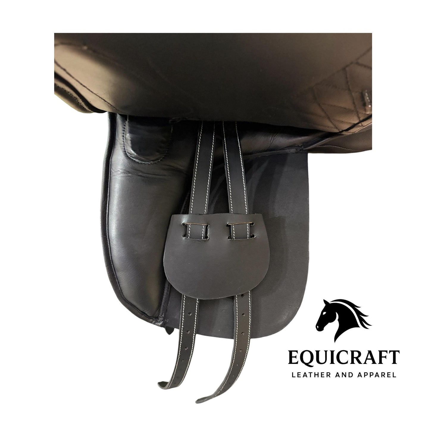 Black Leather Dressage Saddle | Long Flap English Saddle