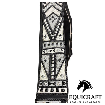 Black Crystal Western Show Shirt – Women's Rodeo Queen Equestrian Top | Rhinestone Showmanship Horsemanship Apparel