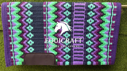 Handwoven Western Wool Saddle Blanket | Show Pad | Customizable Horse Tack