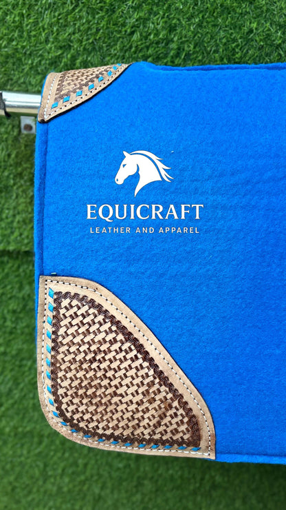 18 MM Woollen  Felt Western Saddle Pad | Hand-Carved Leather Horse Tack