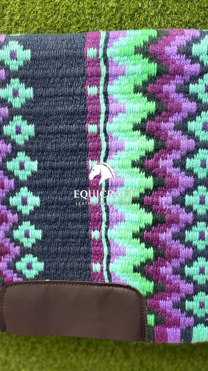Handwoven Western Wool Saddle Blanket | Show Pad | Customizable Horse Tack