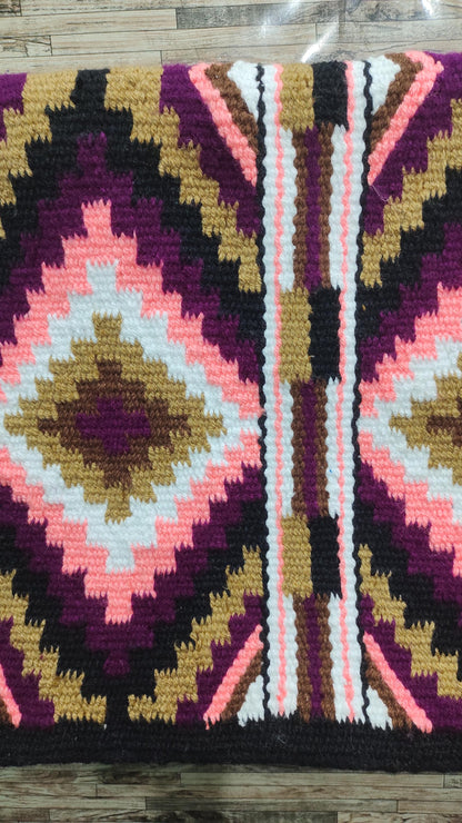 Western Saddle Blanket Handmade | Thick Wool Horse Saddle Pad | Cowboy Ranch Riding Blanket | Equestrian Tack | Trail Riding Gear