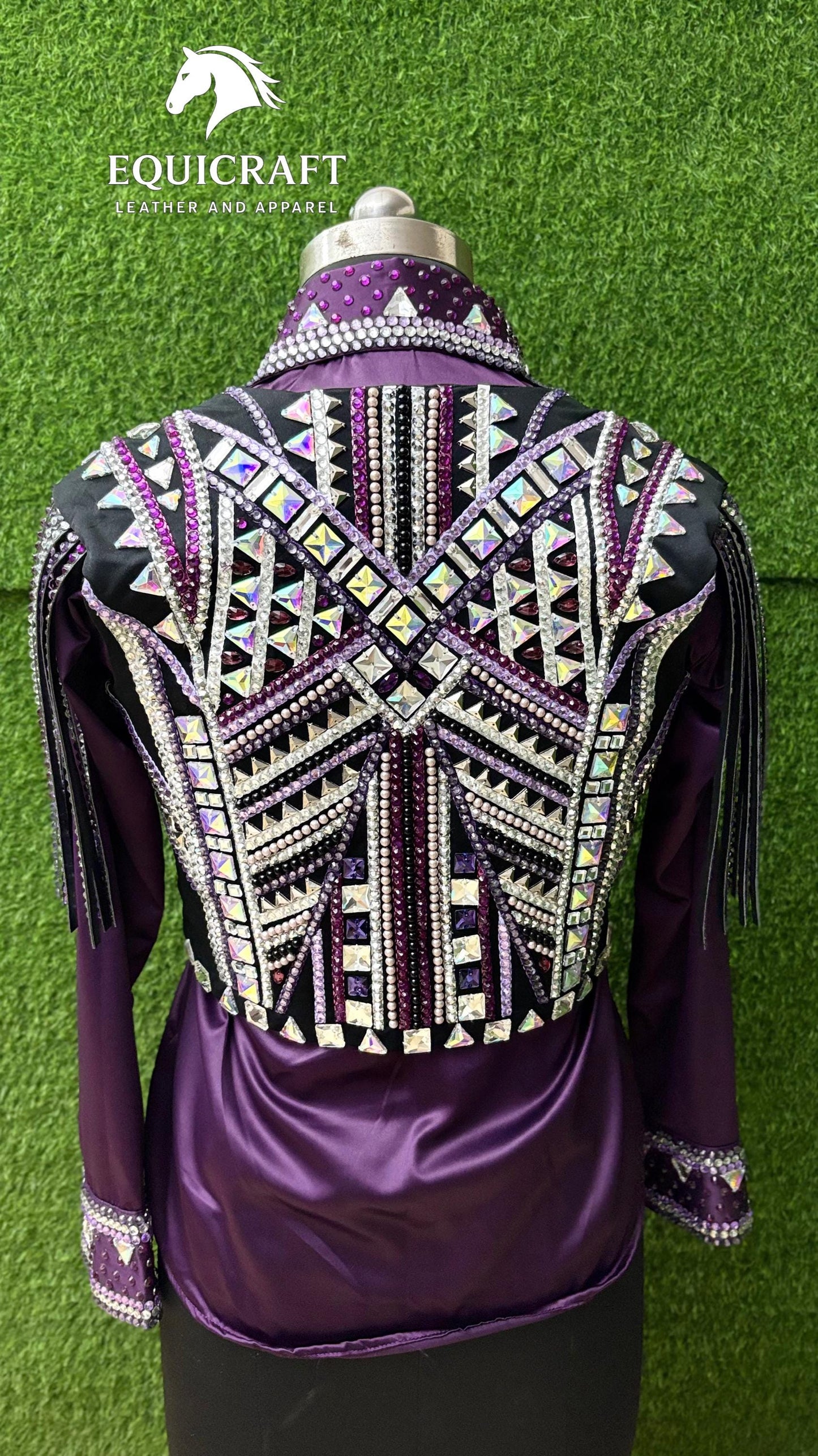 Purple Bolero + Matching Long Sleeve Shirt western show Bolero Set All sizes