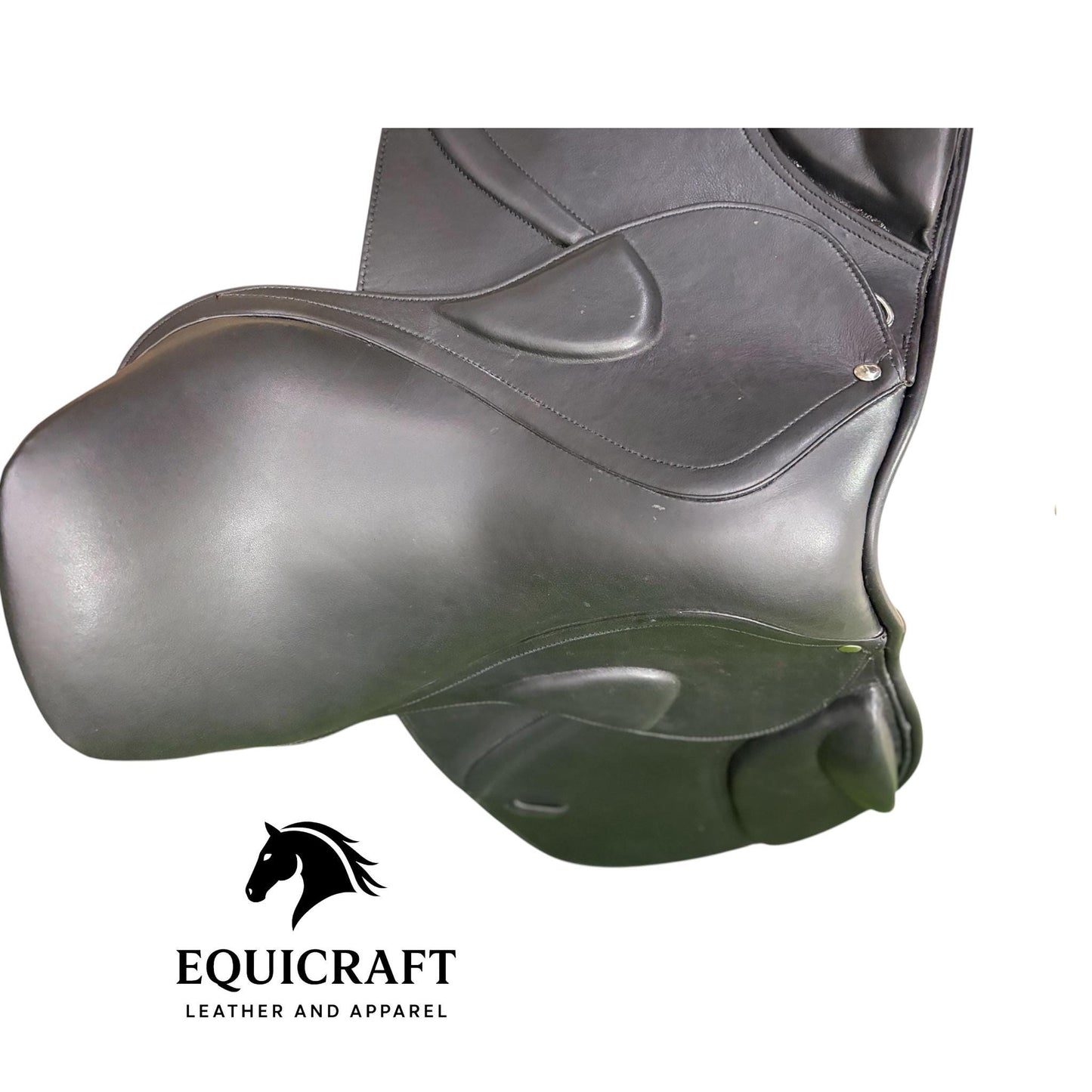 Black Leather Dressage Saddle | Long Flap English Saddle