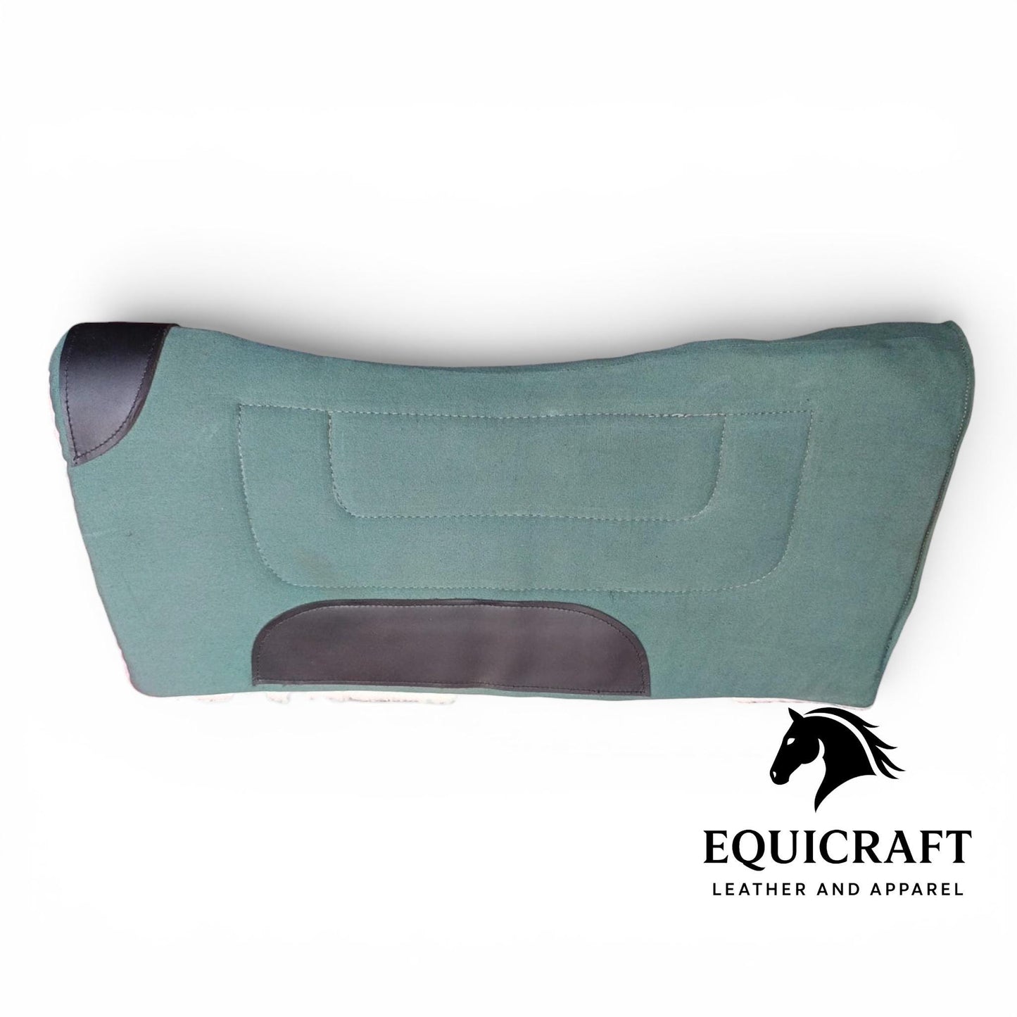 Green Canvas Saddle Pad Western Horse Riding Pad Durable Cotton Canvas Horse Pad Breathable Equestrian Pad Handmade Riding Gear