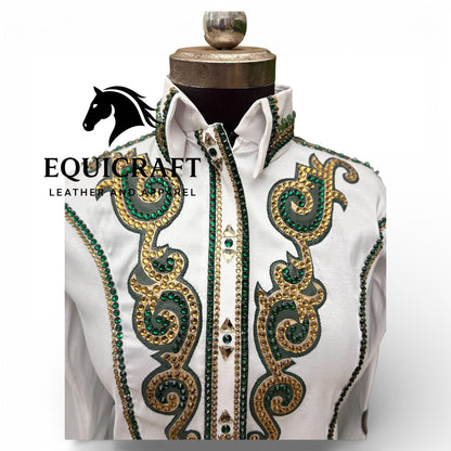 Western Show Shirt | Rodeo Shirt Women | Cowgirl Show Clothing | Equestrian Apparel