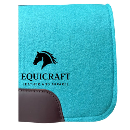 18 MM Woollen  Felt Saddle Pad with Leather | Western Riding Pad | 30X30" & 32X32"