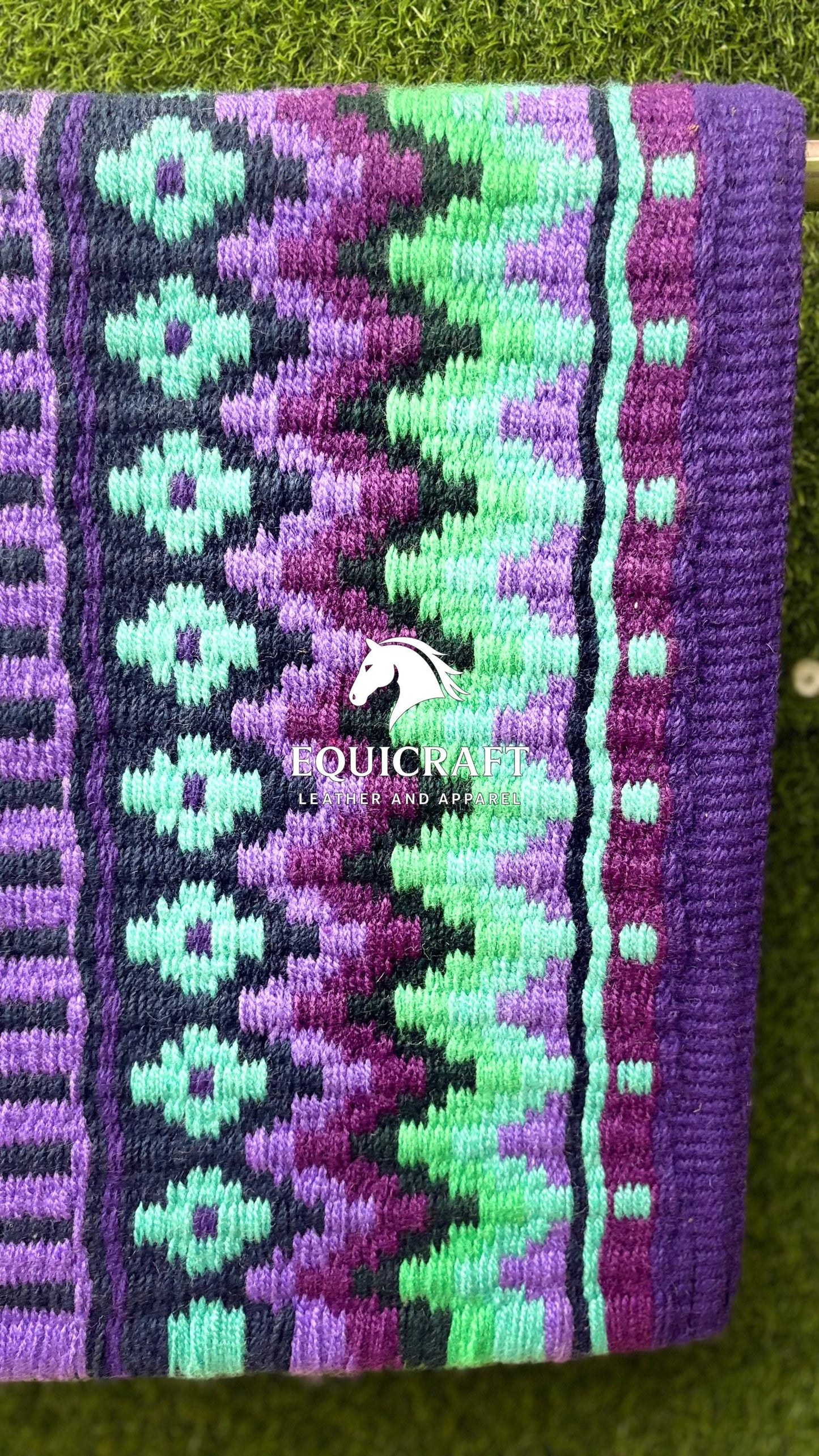 Handwoven Western Wool Saddle Blanket | Show Pad | Customizable Horse Tack