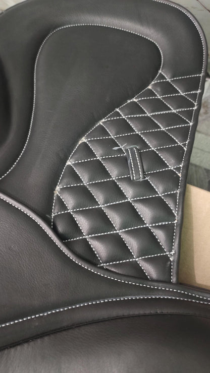 Black Leather Dressage Saddle | Long Flap English Saddle