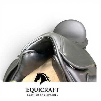New Design Premium Leather Dressage Saddle with Iron Stirrup| Long Flap English Saddle | All Sizes 14" to 18"