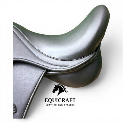 New Design Premium Leather Dressage Saddle with Iron Stirrup| Long Flap English Saddle | All Sizes 14" to 18"