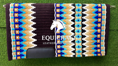 Western Wool Show Blanket | Handwoven Saddle Pad | Custom Horse Tack for Trail & Arena Riding