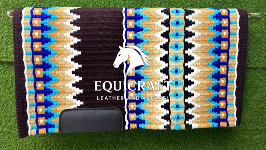 Western Wool Show Blanket | Handwoven Saddle Pad | Custom Horse Tack for Trail & Arena Riding