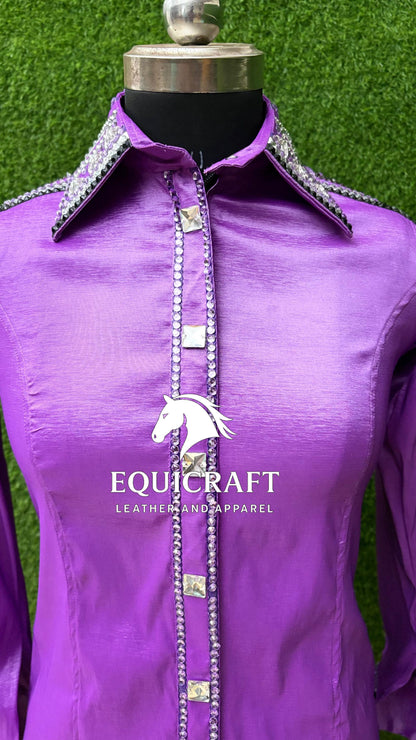 Western Show Shirt | Rodeo Shirt Women | Cowgirl Show Clothing | Equestrian Apparel