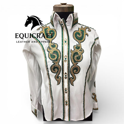 Western Show Shirt | Rodeo Shirt Women | Cowgirl Show Clothing | Equestrian Apparel