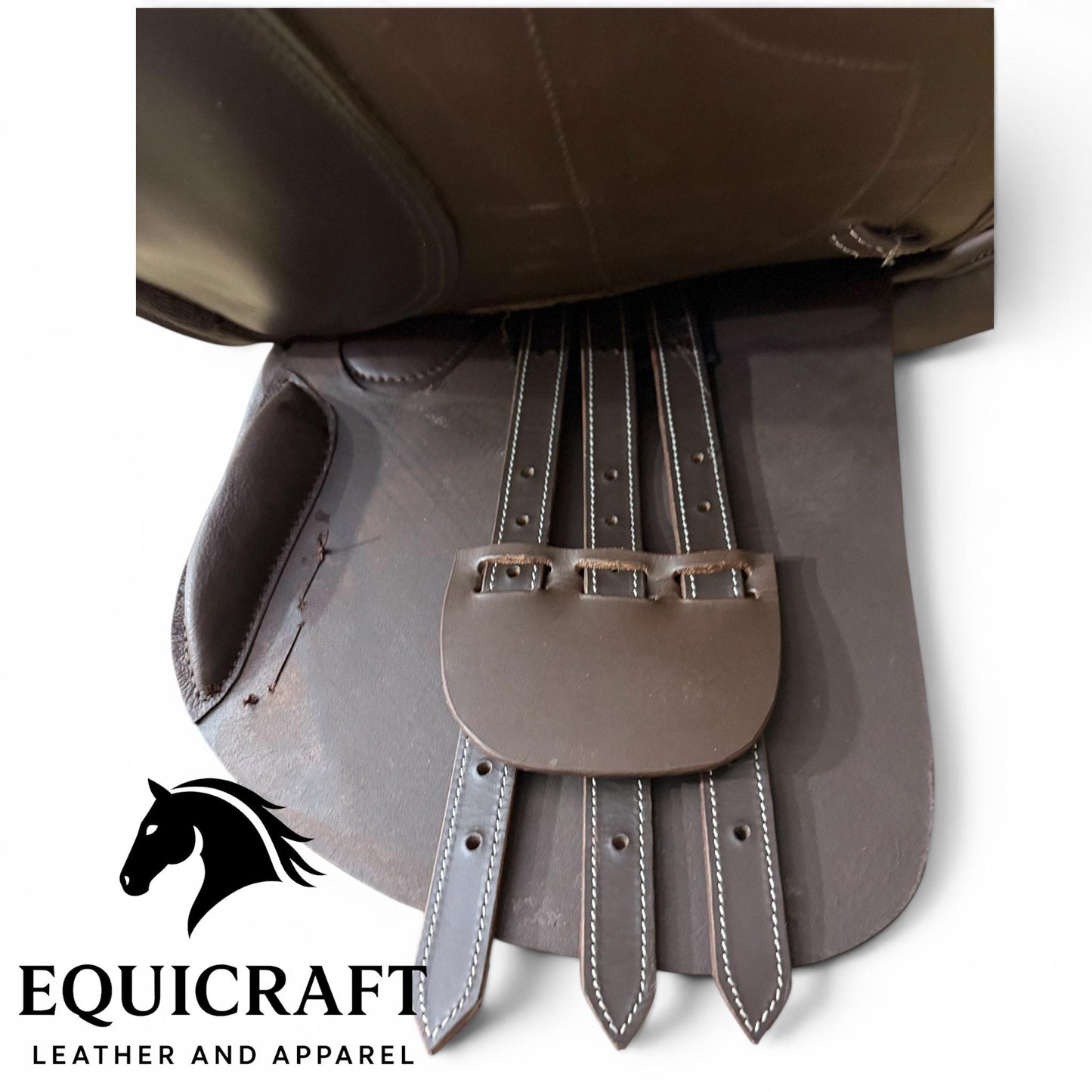 Brown Leather English Jumping Saddle | Close Contact Horse Saddle | Comfortable Riding Tack
