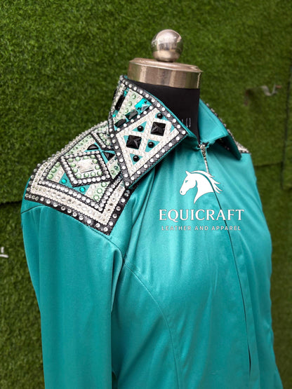 Western Show Shirt | Rodeo Shirt Women | Cowgirl Show Clothing | Equestrian Apparel