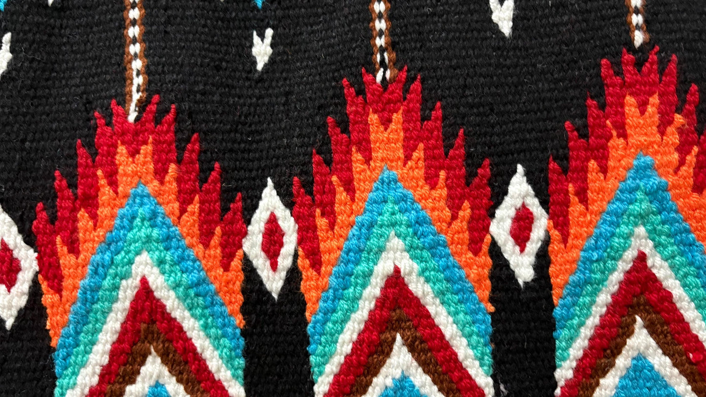 Western Saddle Pad | Black Saddle Blanket | Aztec Wool Horse Pad | Turquoise Brown Show Pad | Horse Tack Gift