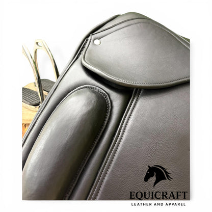 New Design Premium Leather Dressage Saddle with Iron Stirrup| Long Flap English Saddle | All Sizes 14" to 18"