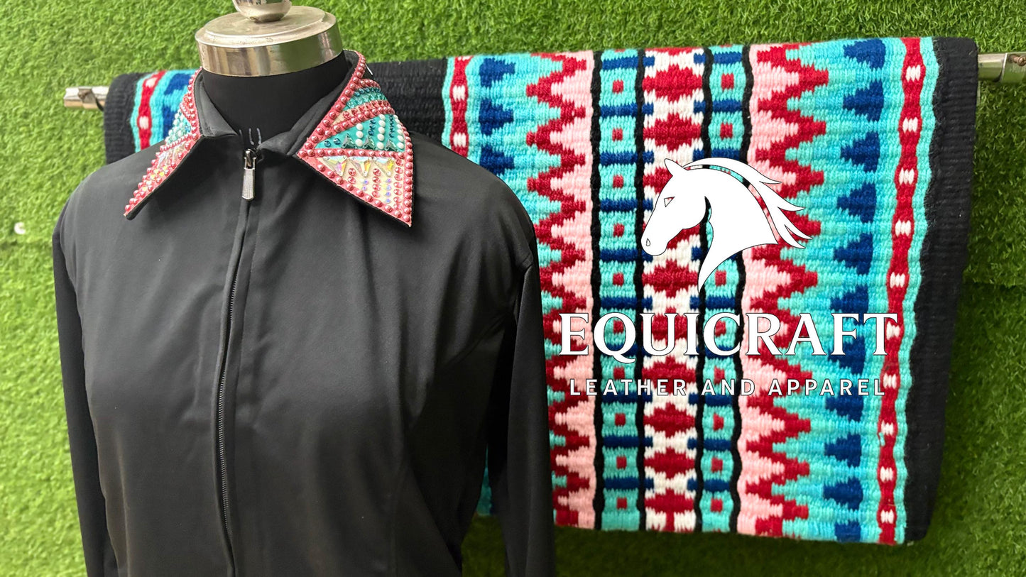Rhinestone Show Shirt & Wool Saddle Blanket | Western Showmanship Apparel
