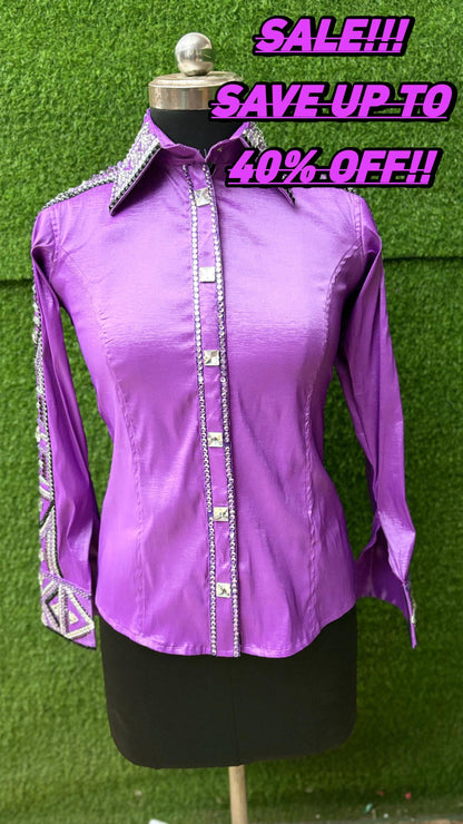 Western Show Shirt | Rodeo Shirt Women | Cowgirl Show Clothing | Equestrian Apparel