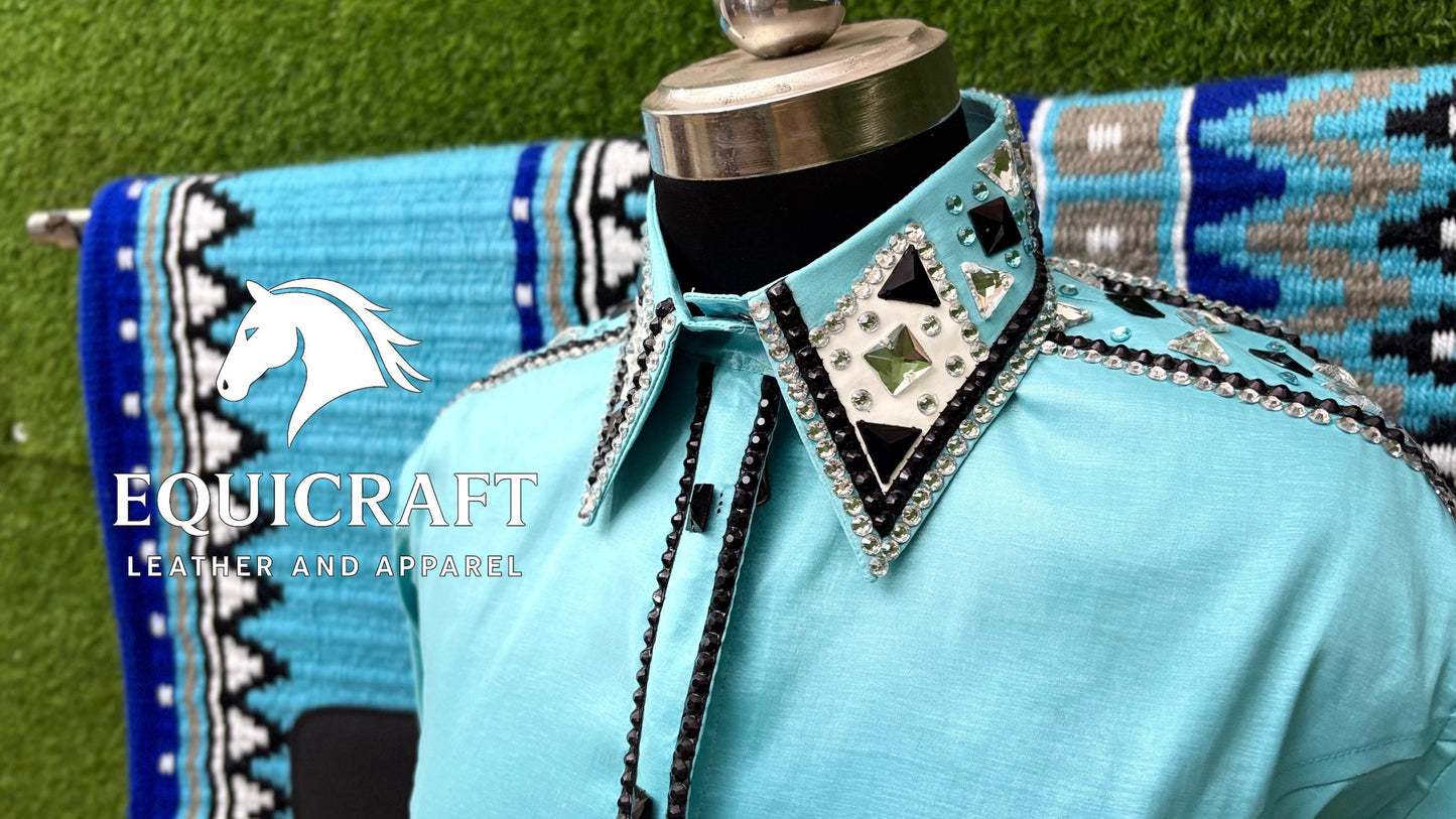 Rhinestone Show Shirt & Wool Saddle Blanket | Western Showmanship Apparel