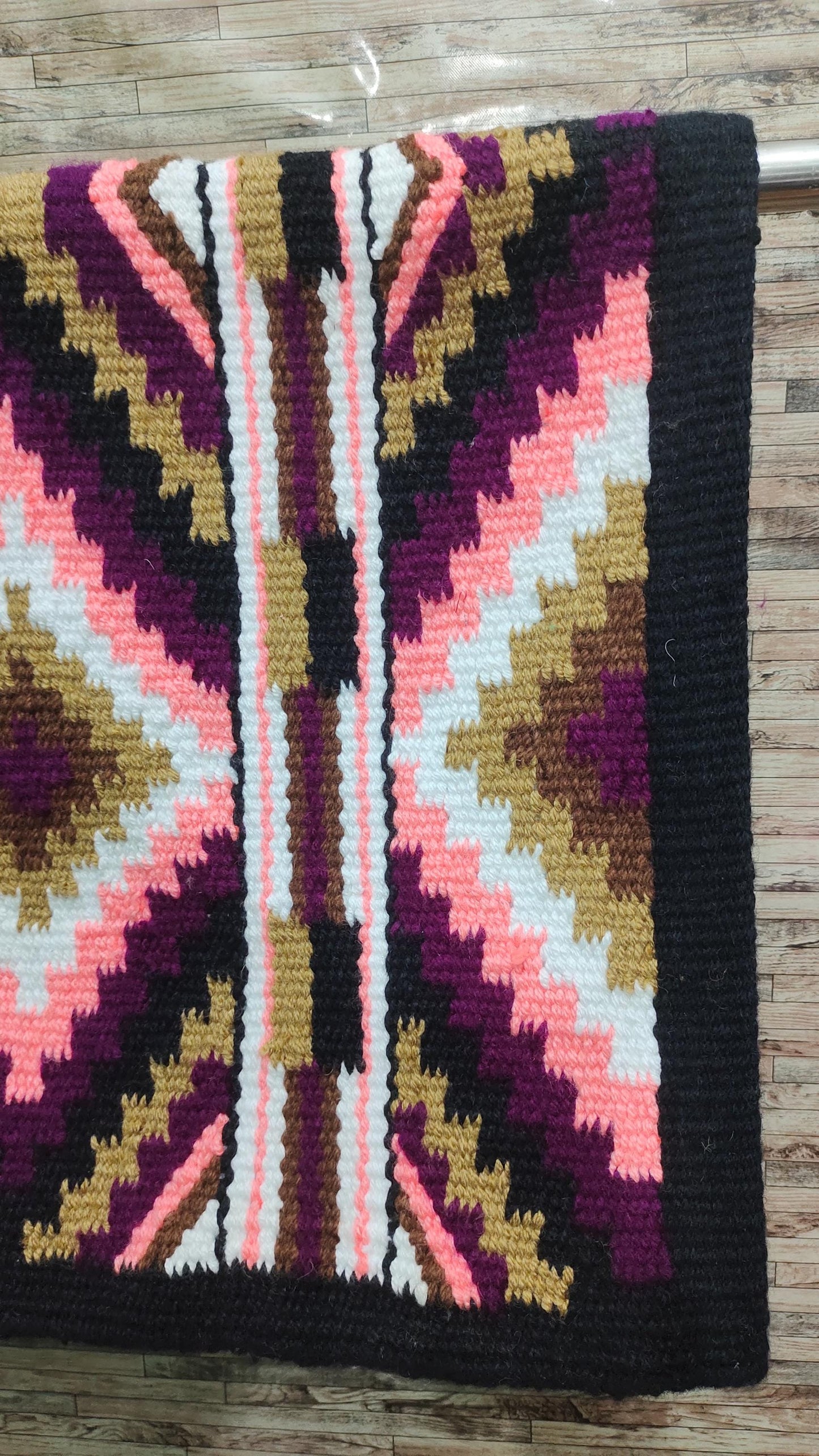 Western Saddle Blanket Handmade | Thick Wool Horse Saddle Pad | Cowboy Ranch Riding Blanket | Equestrian Tack | Trail Riding Gear