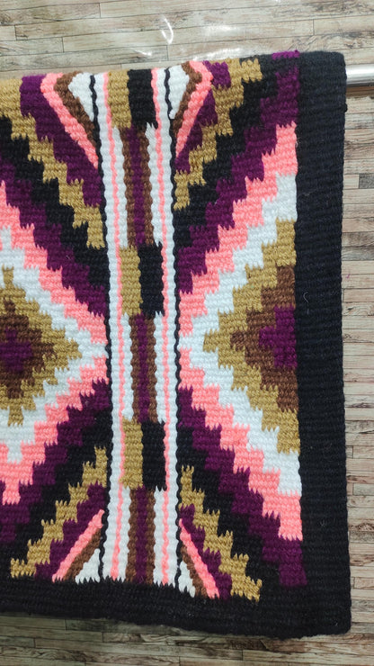 Western Saddle Blanket Handmade | Thick Wool Horse Saddle Pad | Cowboy Ranch Riding Blanket | Equestrian Tack | Trail Riding Gear