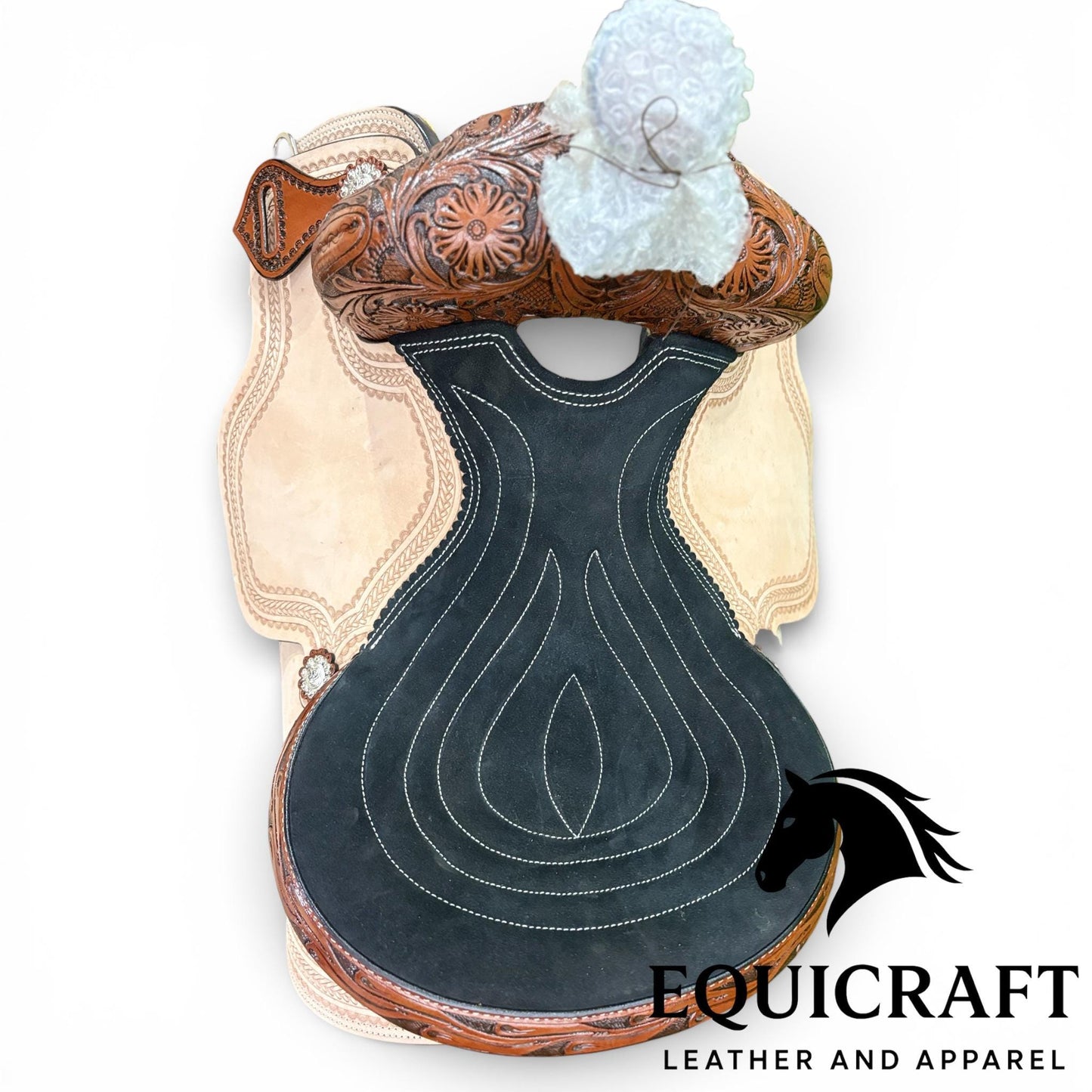 Western Leather Saddle Hand tooled Leather saddle-All sizes
