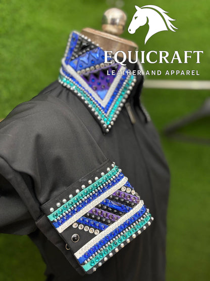 Western Show Shirt | Rodeo Shirt Women | Cowgirl Show Clothing | Equestrian Apparel