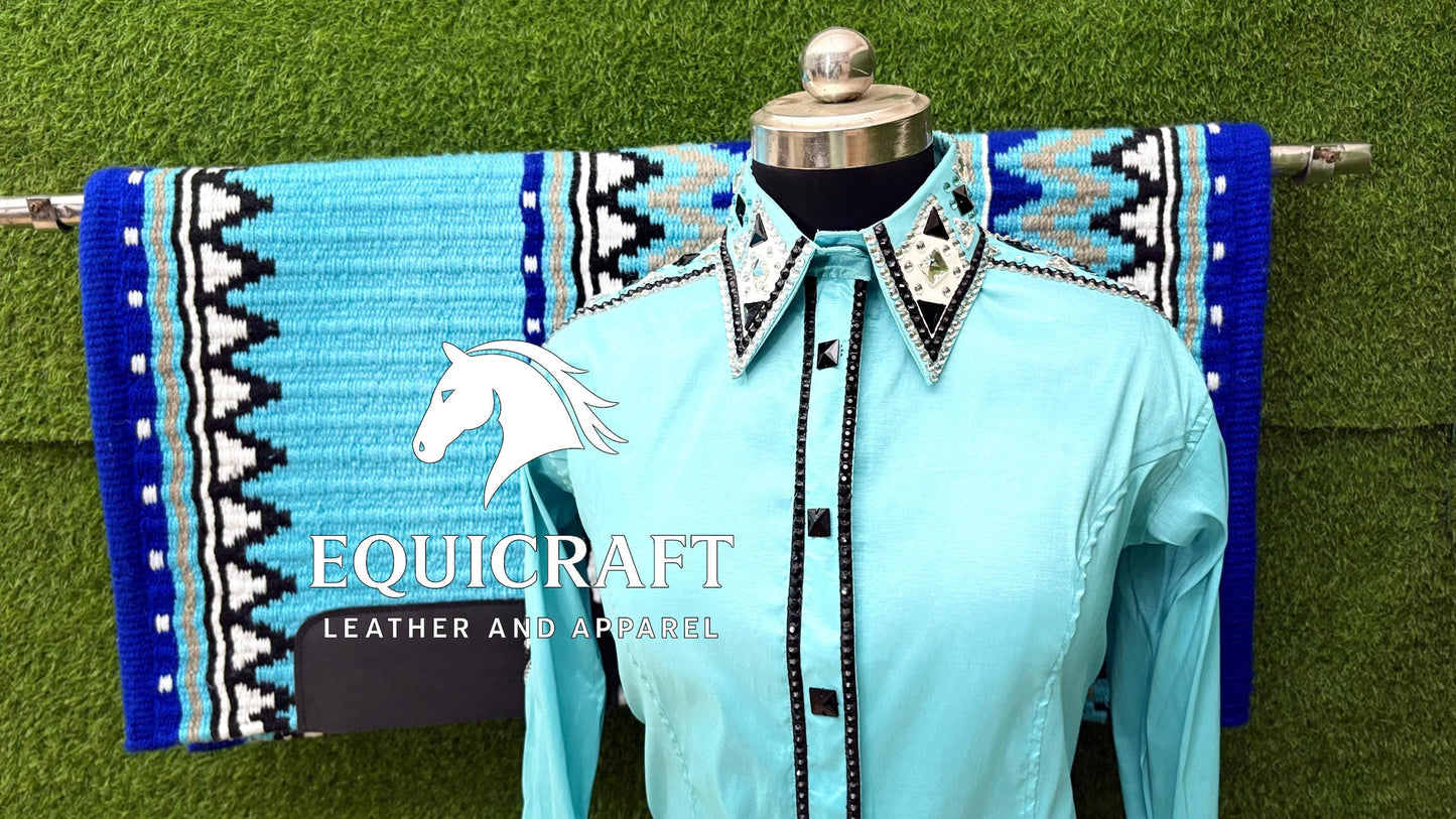 Rhinestone Show Shirt & Wool Saddle Blanket | Western Showmanship Apparel