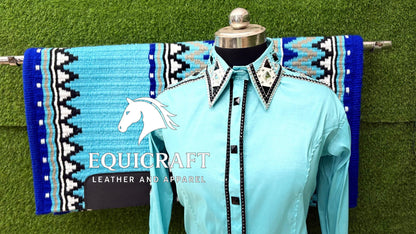 Rhinestone Show Shirt & Wool Saddle Blanket | Western Showmanship Apparel