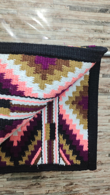 Purple Pink Wool Western Saddle Blanket  Horse Pad Rodeo Ranch Tack Diamond Show Blanket |
