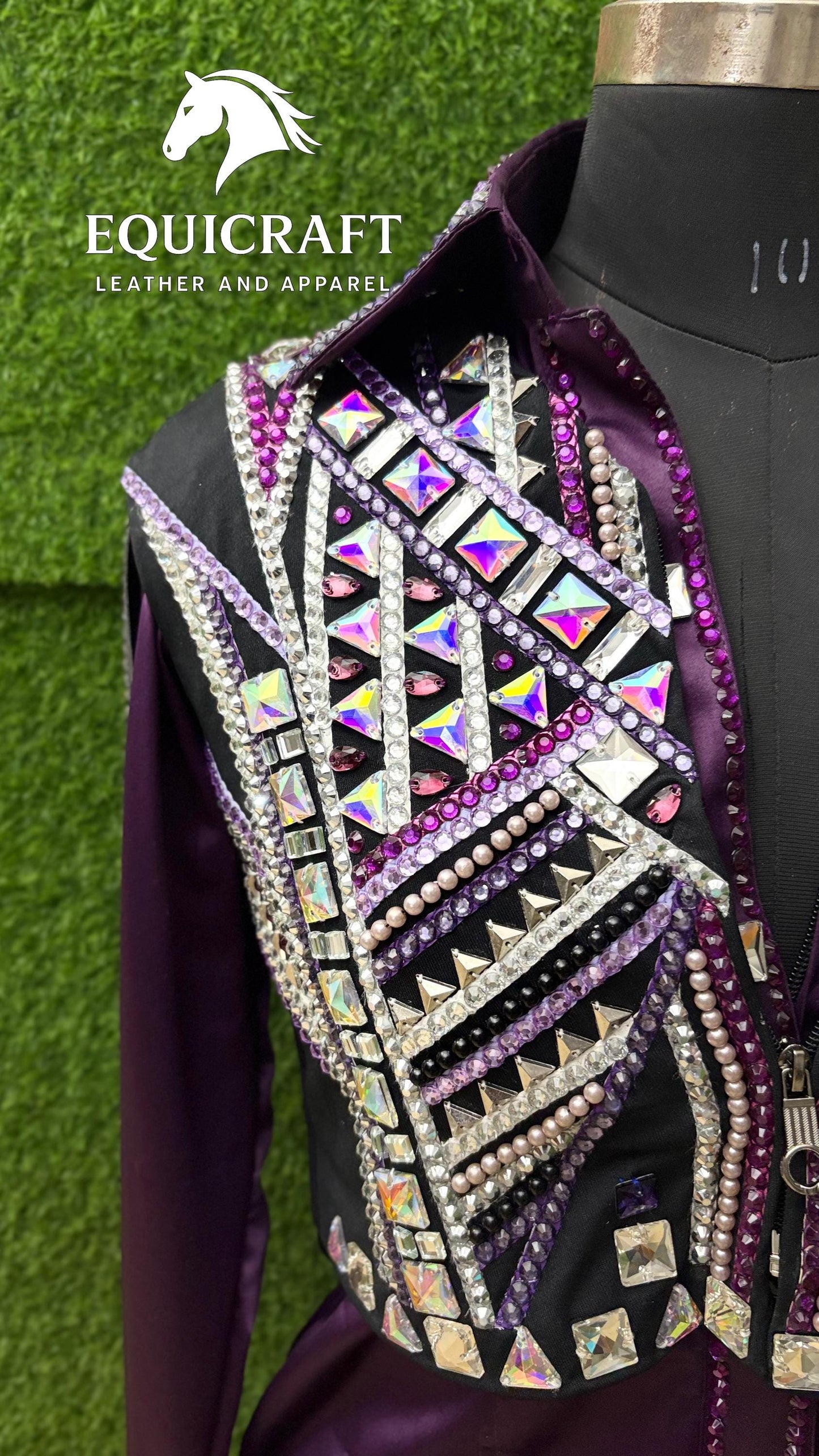 Purple Bolero + Matching Long Sleeve Shirt western show Bolero Set All sizes