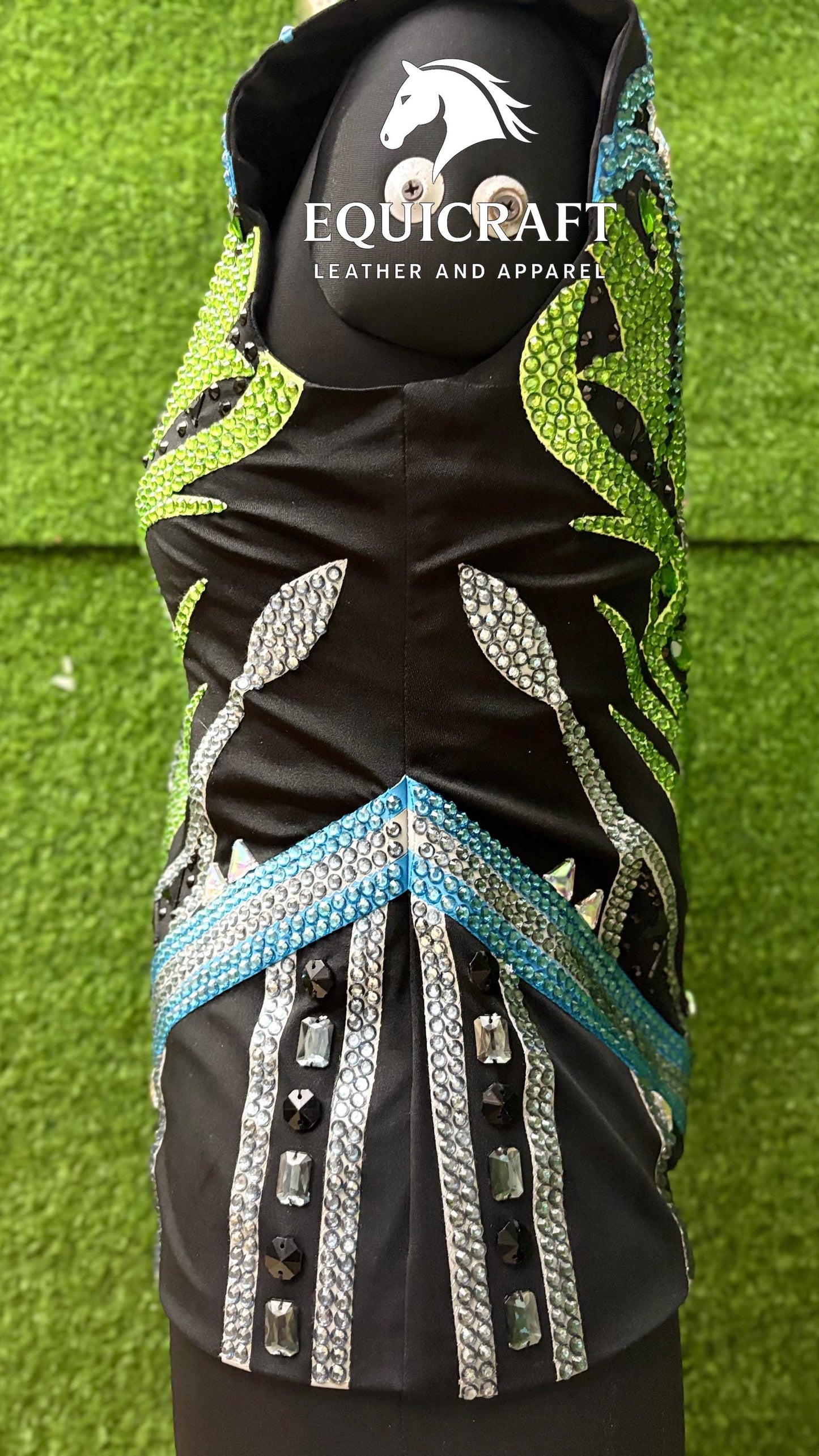 Western Show Vest | Hand-Embellished Crystal Competition Vest | Showmanship Apparel (All Sizes)