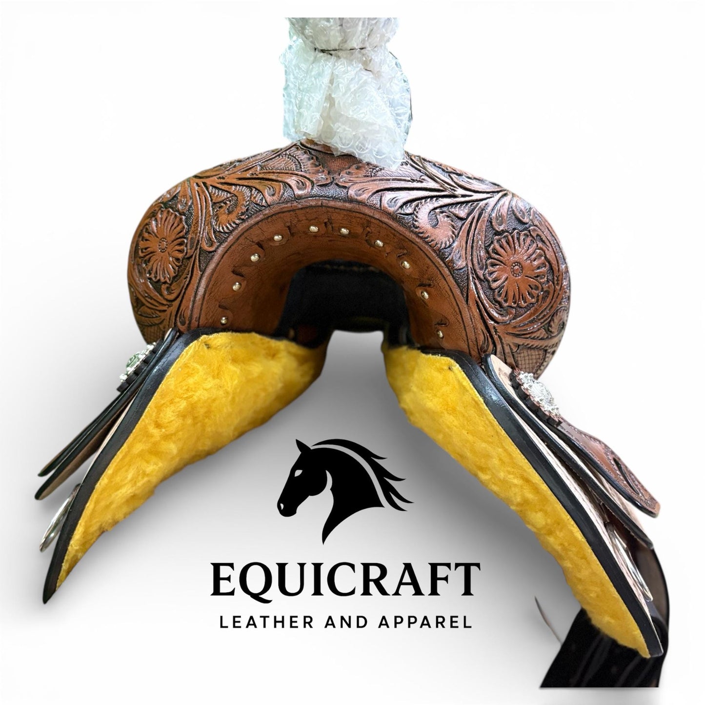 Western Leather Saddle Hand tooled Leather saddle-All sizes