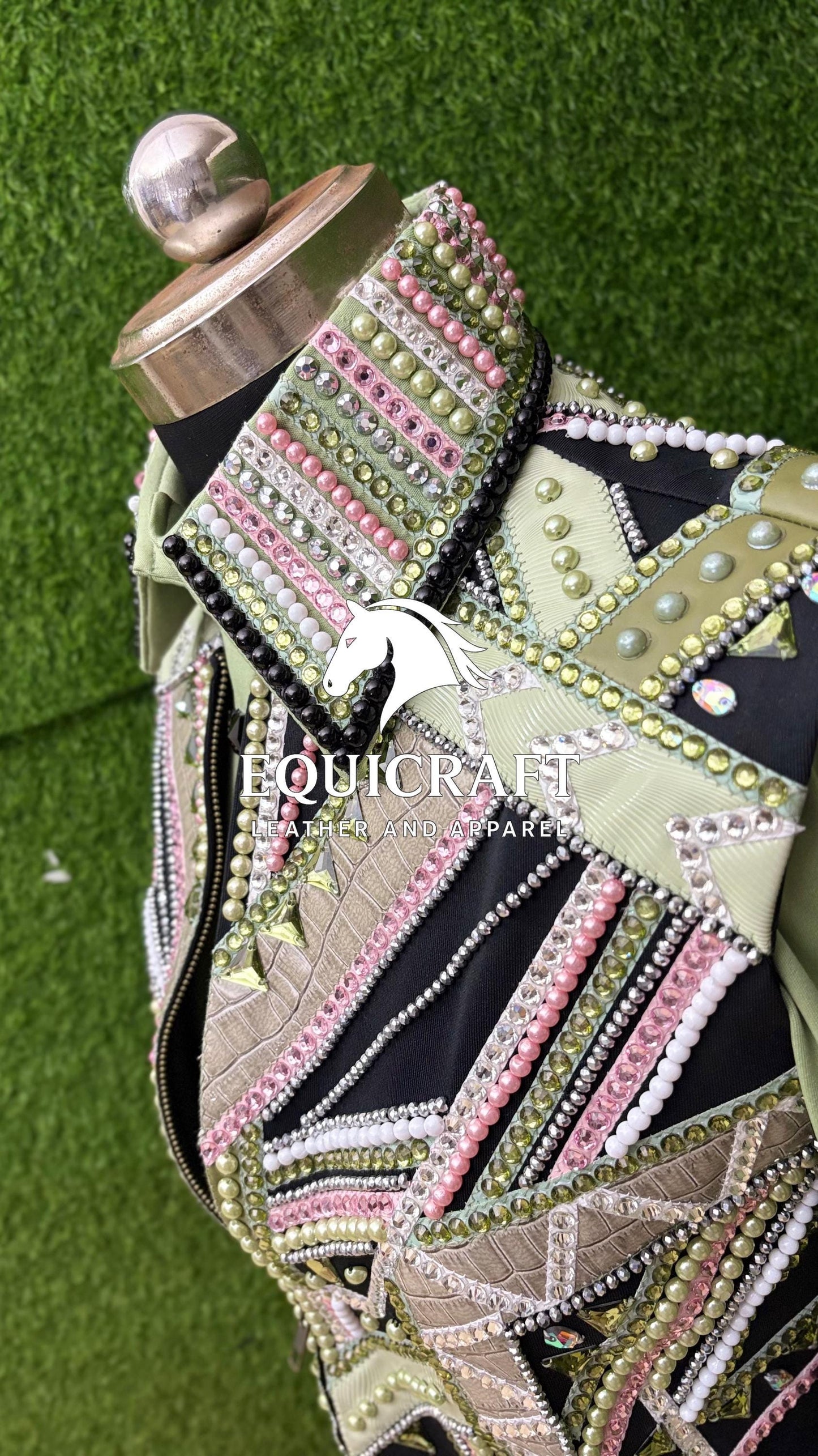 Light Green Bolero + Matching Long Sleeve Shirt western show Bolero Set All sizes