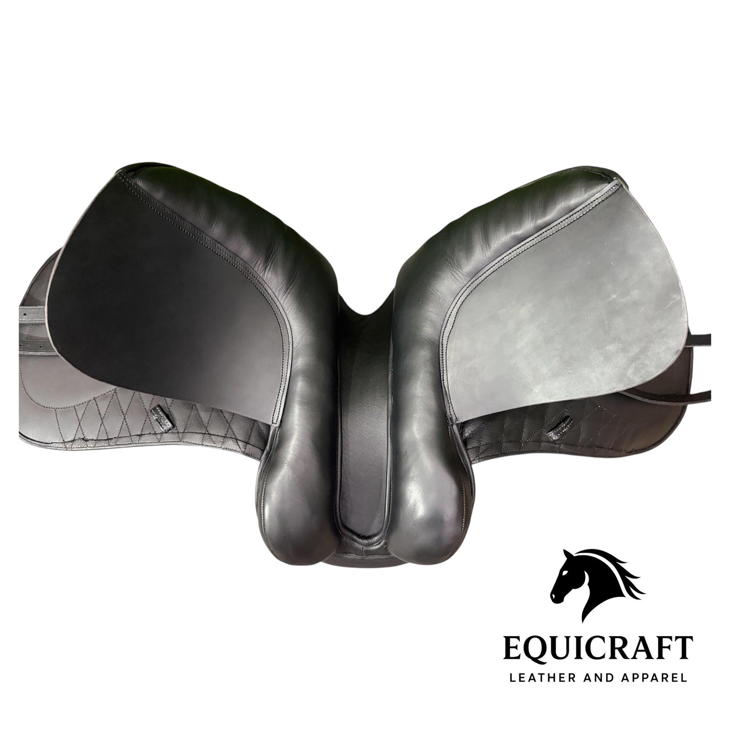 Black Leather Dressage Saddle | Long Flap English Saddle