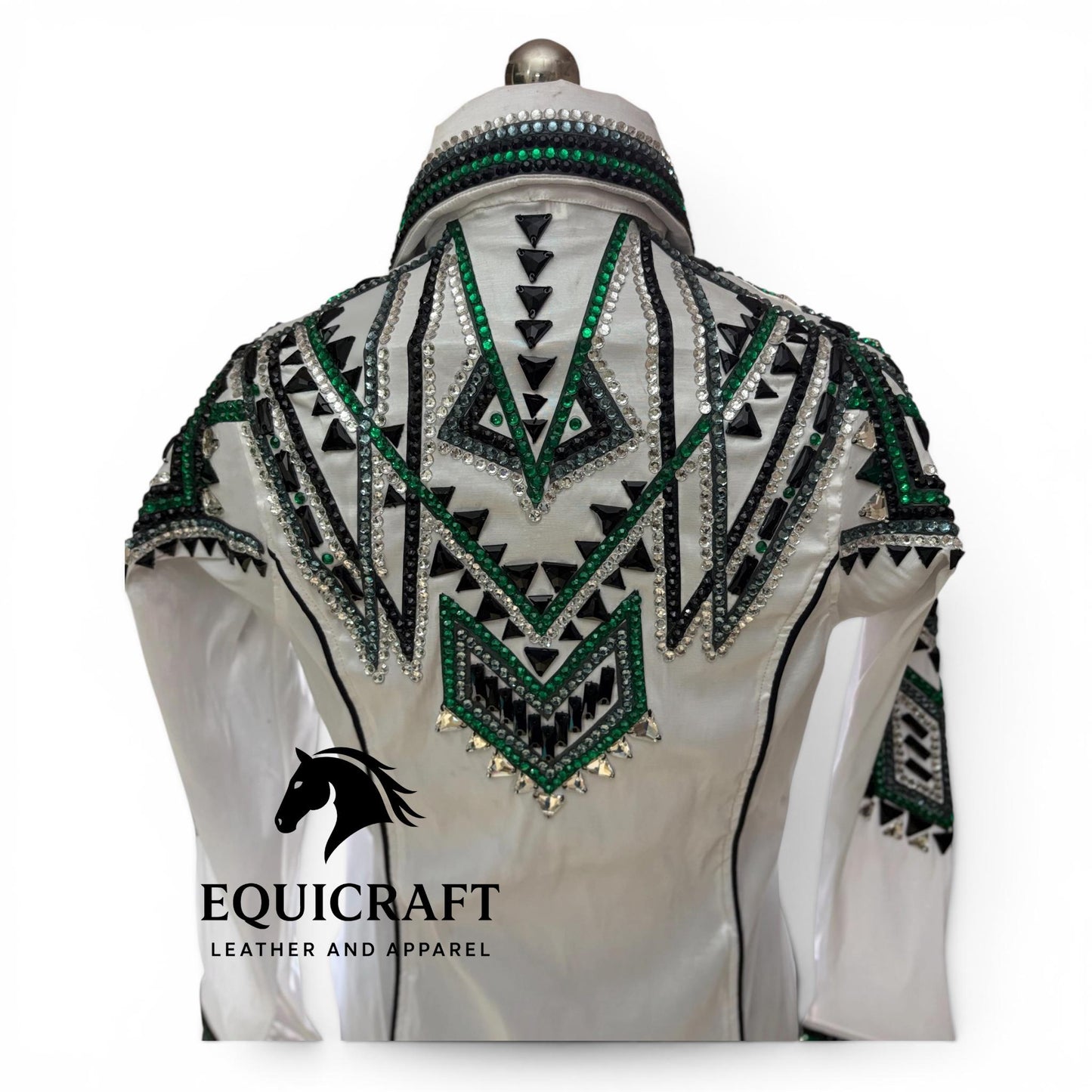 White Western Show Shirt | Rodeo Shirt Women | Cowgirl Show Clothing | Equestrian Apparel