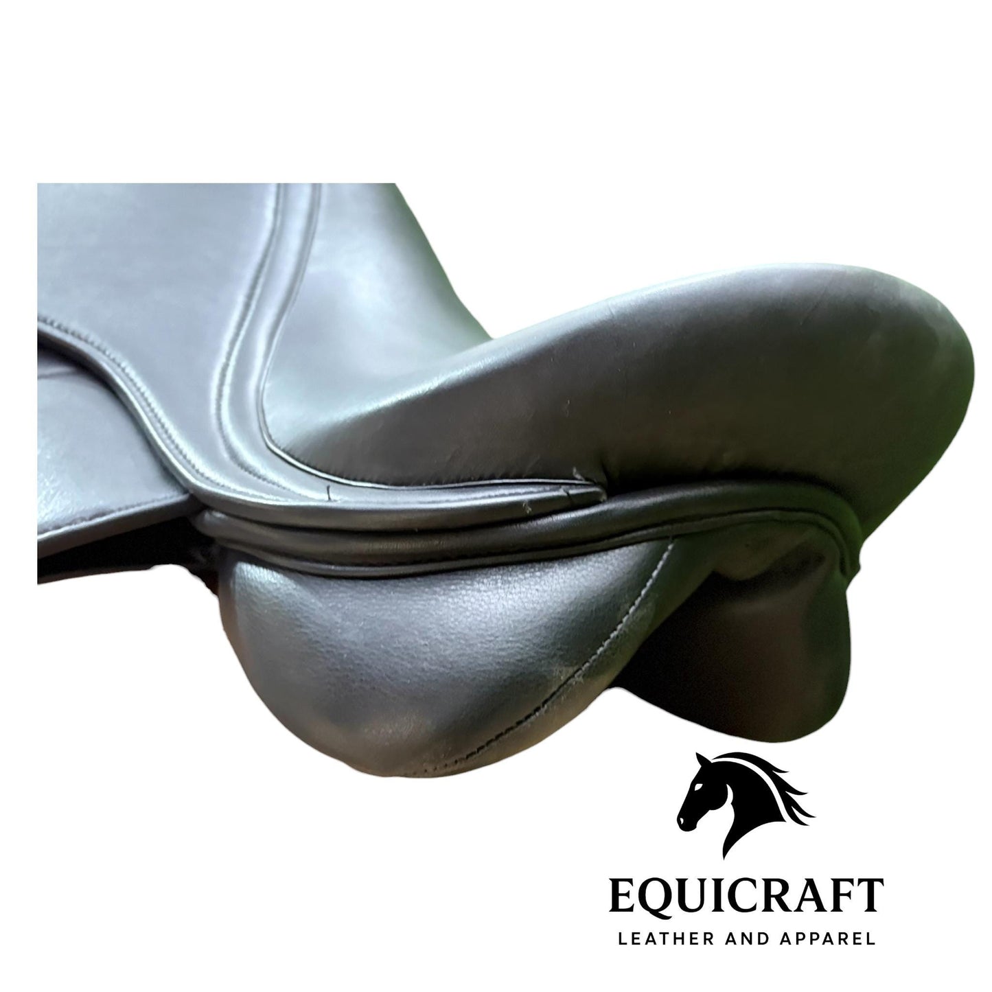 Black Leather Dressage Saddle | Long Flap English Saddle