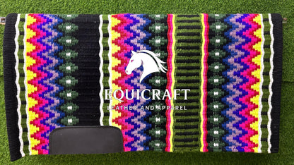 Western Wool Show Blanket | Handwoven Saddle Pad | Custom Horse Tack for Trail & Arena Riding