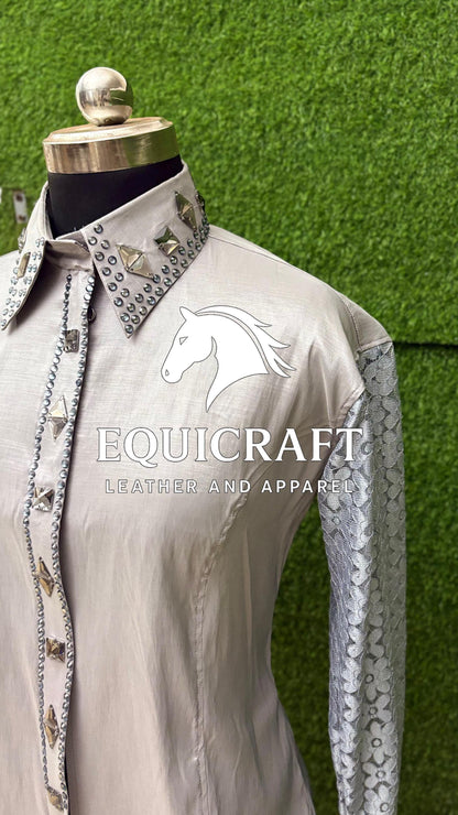 Western Show Shirt | Rodeo Shirt Women | Cowgirl Show Clothing | Equestrian Apparel