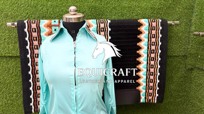 Rhinestone Western Show Shirt & Wool Saddle Blanket | Showmanship Apparel Set