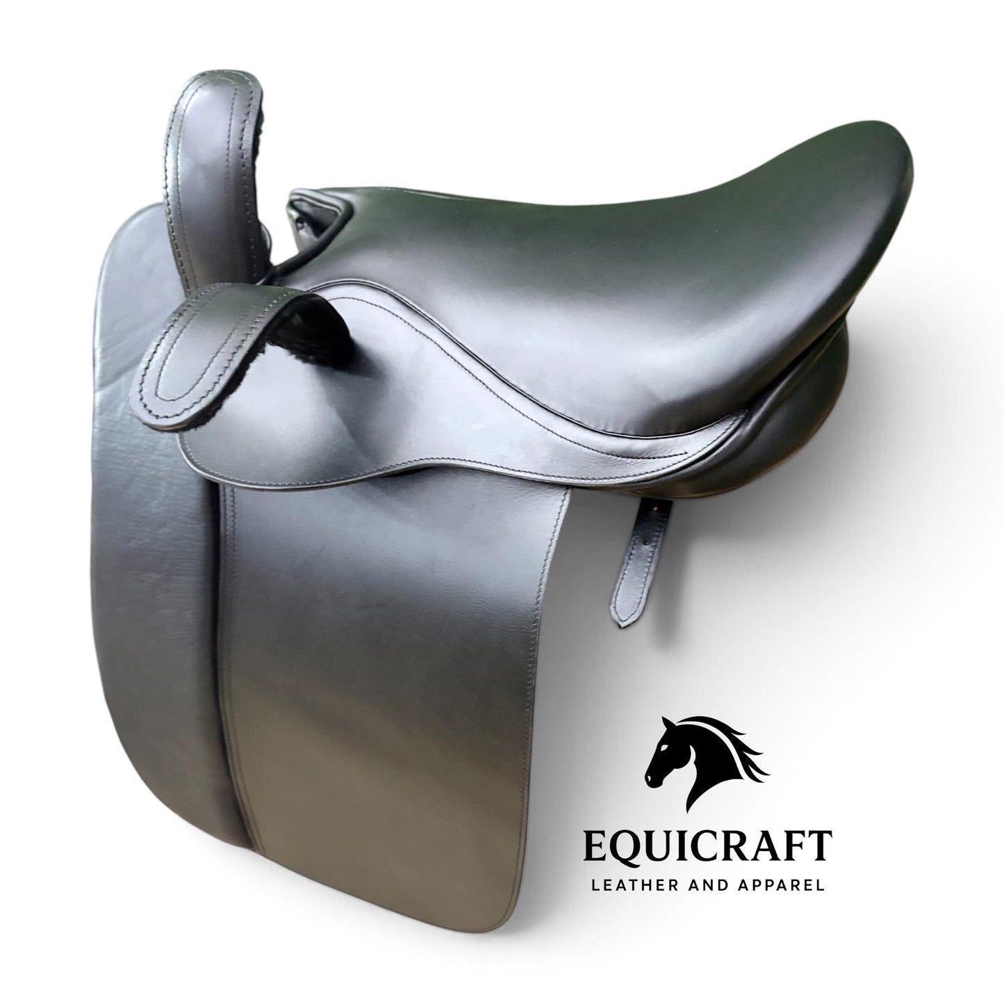 Genuine Leather Side Saddle for Women, Handmade Black Equestrian Riding Saddle, Vintage Style Horse Saddle, Traditional Leather Tack